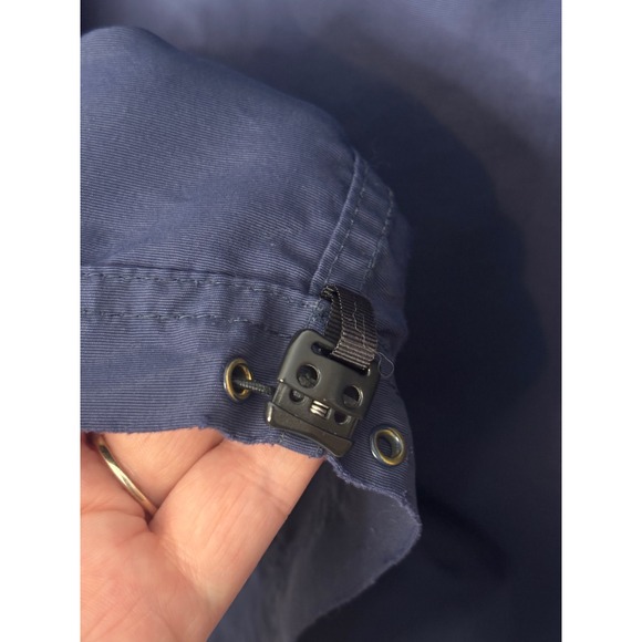 LL Bean Mens Anorak Windbreaker XL Reg Navy Blue Half Zip Hooded Jacket READ - Picture 8 of 12